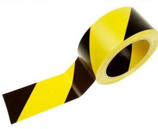Cinta de balizar a doble color amarilla y negra